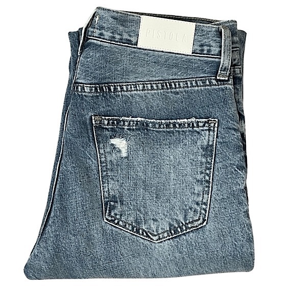 Anthropologie Pistola High Rise Distressed Boyfriend Jeans Sz. 27 - Picture 6 of 9